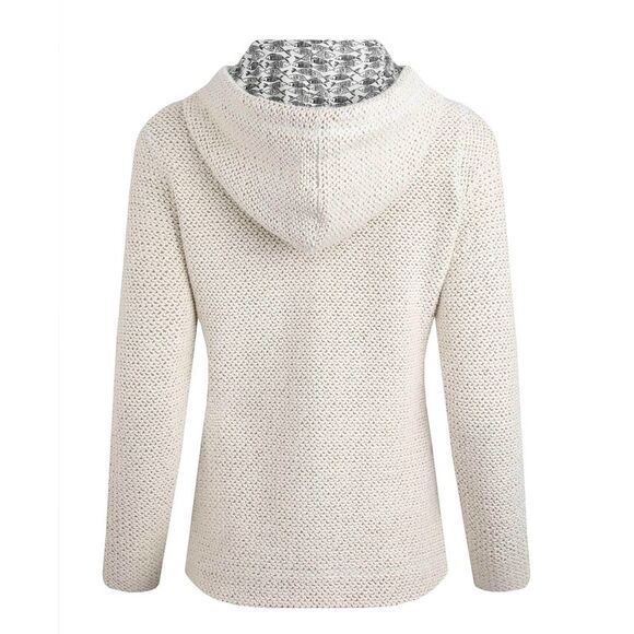 Weird Fish Womens/Ladies Chicoa Macaroni Full Zip Hoodie / Ecru - Picture 2 of 2